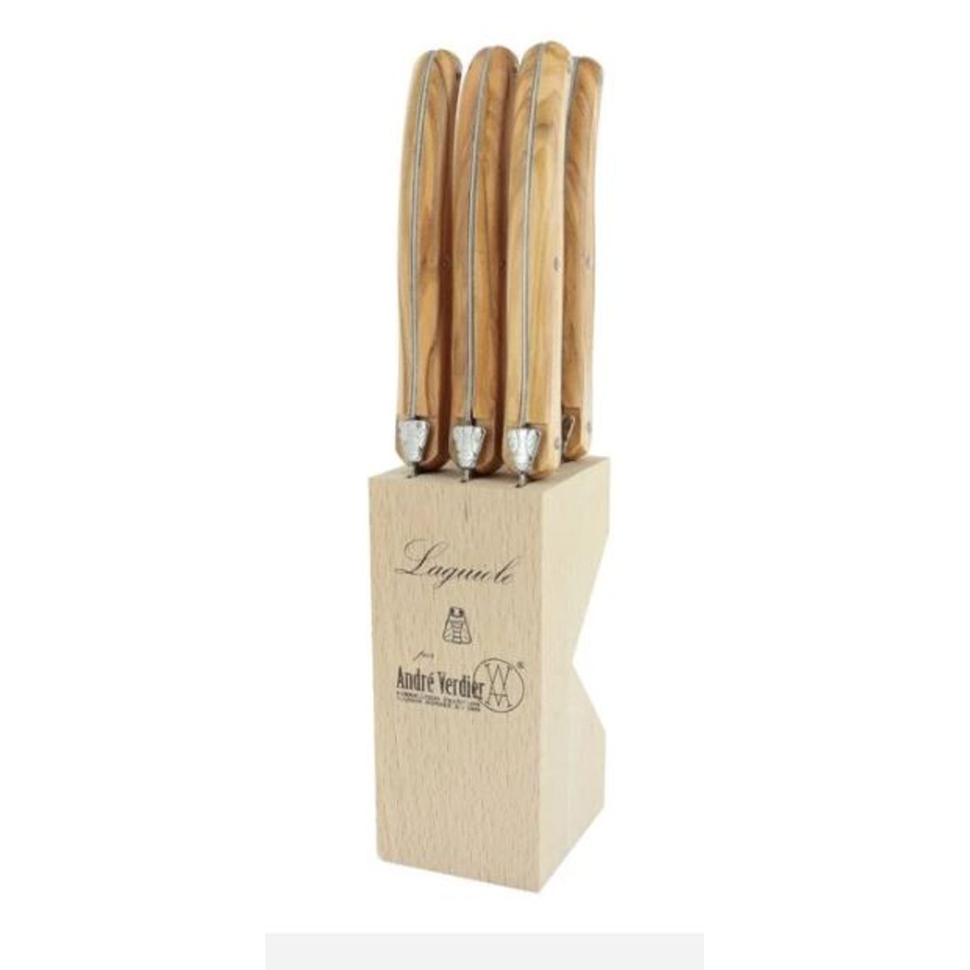 Bloc 6 couteaux a steak laguiole olivier
